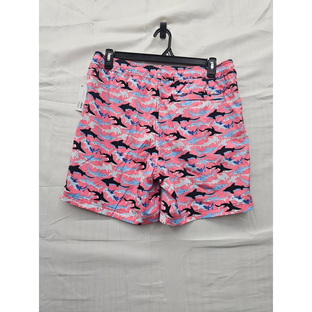 Member's Mark Mens Resort Swim Trunks Pink Poly Blend Shark Casual Size Large - Picture 2 of 5